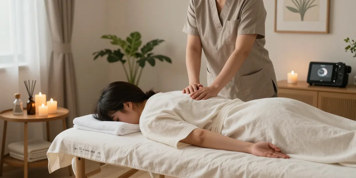 Home massage therapy scene showcasing elegance and calmness in 의정부출장안마.