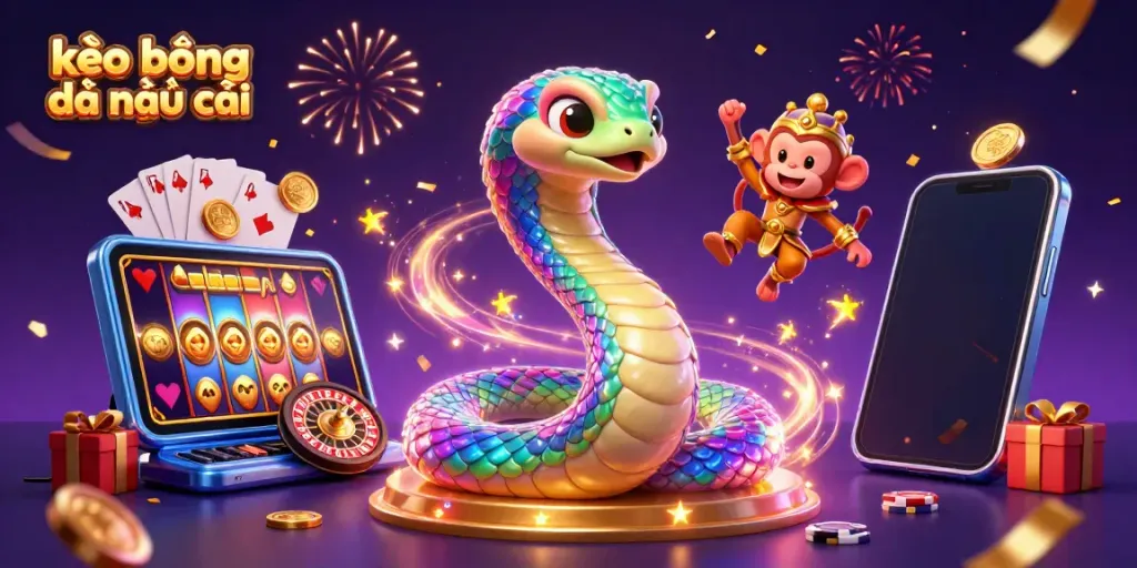 Engage with kèo bóng đá nhà cái through a vibrant 3D illustration showcasing sports betting excitement.