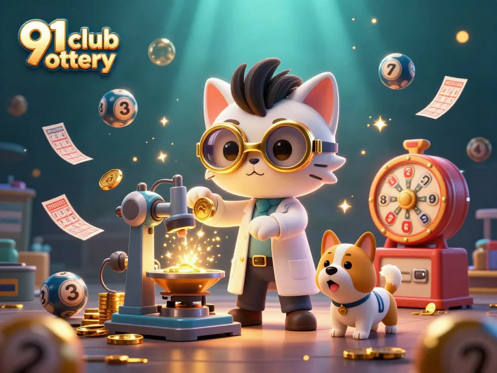 Engage in the thrilling 91 club lottery with dynamic gaming visuals and vibrant characters.