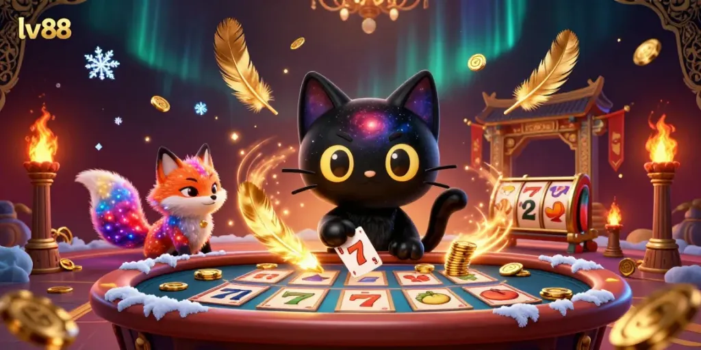 Experience the thrill of lv 88 with an engaging 3D casino scene showcasing vibrant characters and vivid gambling elements.