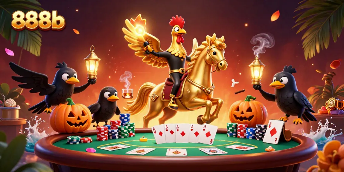 Engage with thrilling gameplay at 888b casino featuring the golden rooster and poker action.