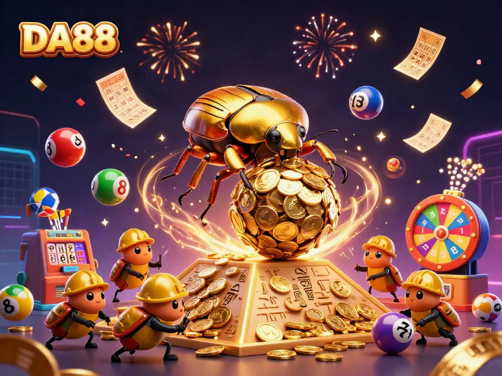 Experience the thrill of DA88 with colorful lottery elements and a dazzling prize atmosphere.