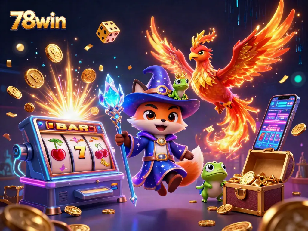 Engage with 78win's vibrant casino scene featuring magic, slots, and dazzling prizes.