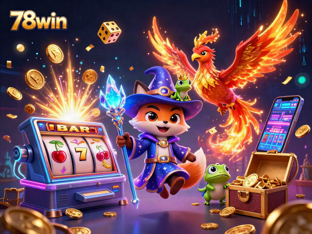 Engage with 78win's vibrant casino scene featuring magic, slots, and dazzling prizes.