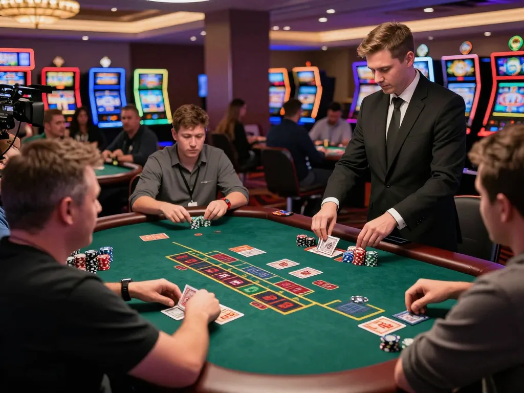 Players enjoying an interactive moment at SC88 casino's blackjack tables, showcasing strategy in action.
