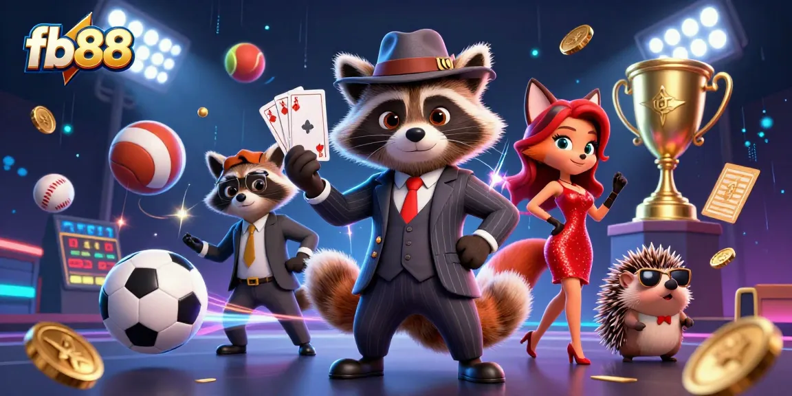 Experience exciting sports betting at fb88 with animated casino characters and vibrant gameplay elements.