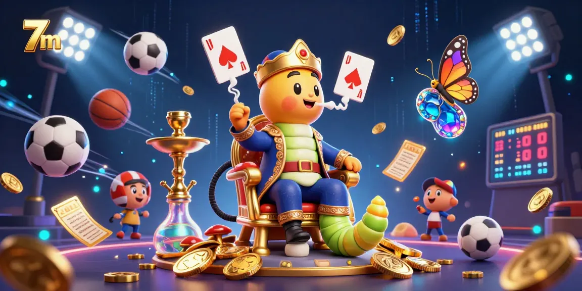 Bet on live scores with 7m, featuring a dynamic sports-themed illustration with vibrant engagement.