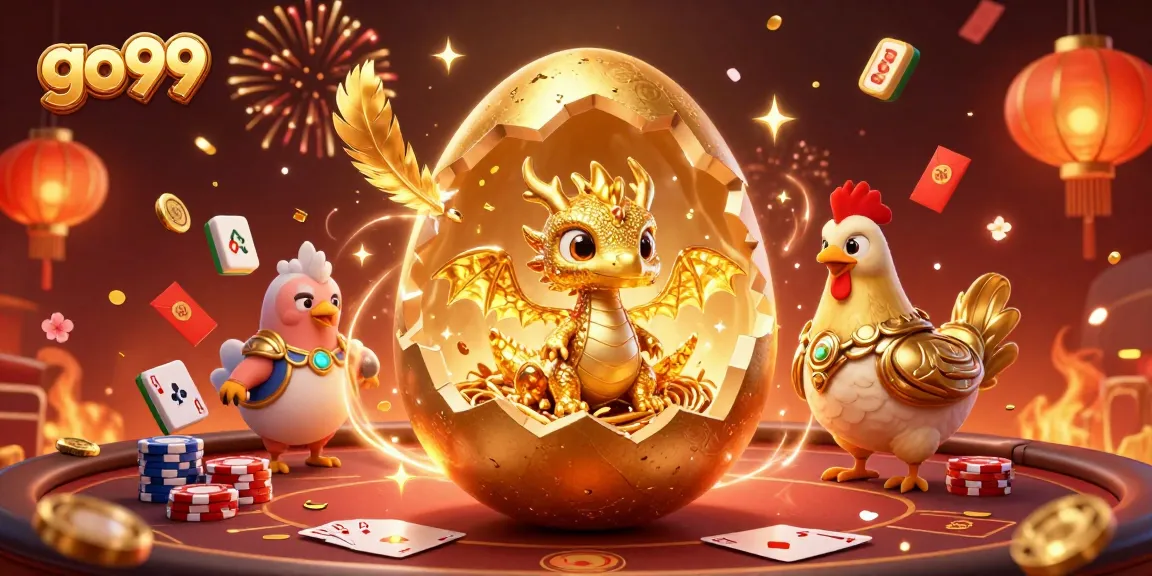 Experience thrilling casino action with go99 and a golden dragon among poker chips.