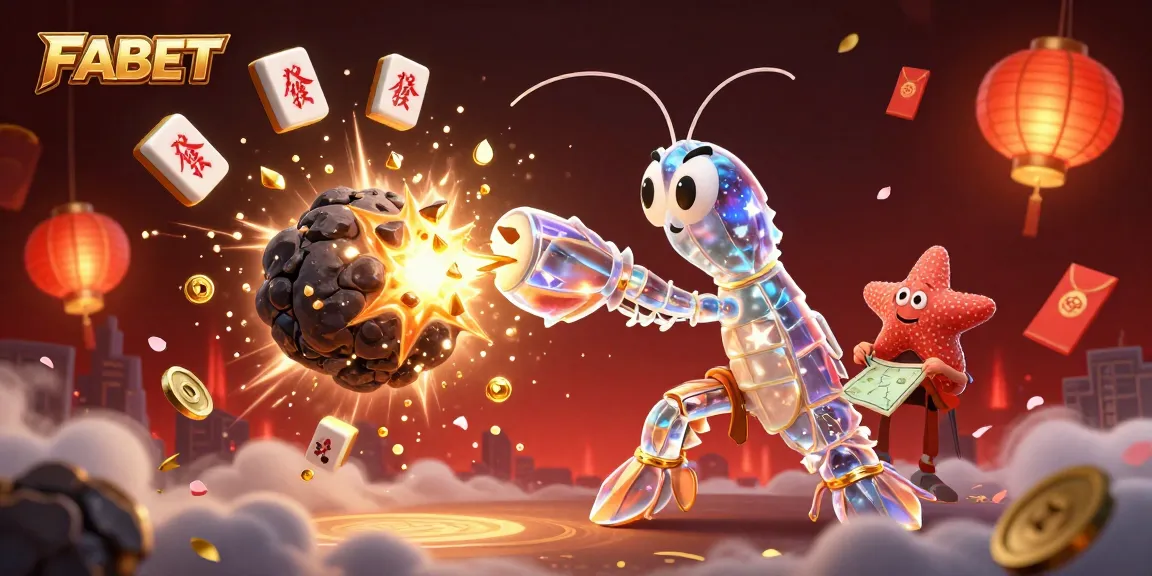 Engage with FABET's immersive casino experience featuring galactic samurai and vibrant game elements.