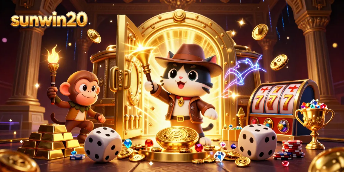 Engage in thrilling adventures with sunwin20's cat archaeologist uncovering casino treasures.