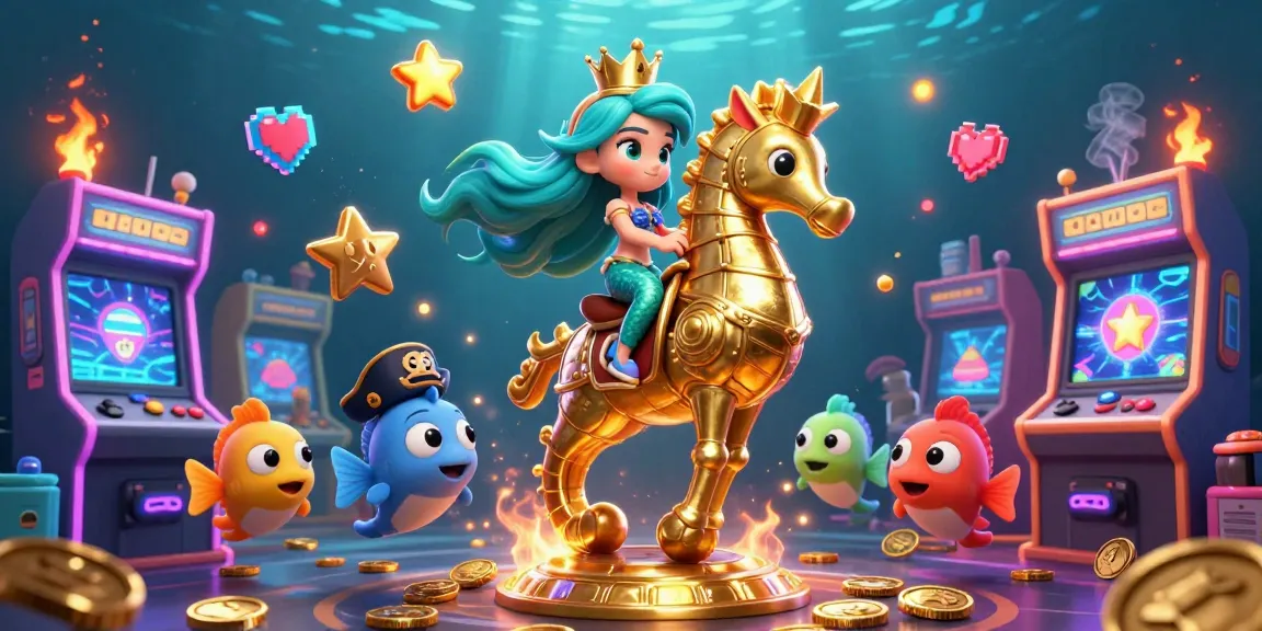Win big at OPEN88 with a vibrant underwater gambling scene featuring a mermaid and seahorse.