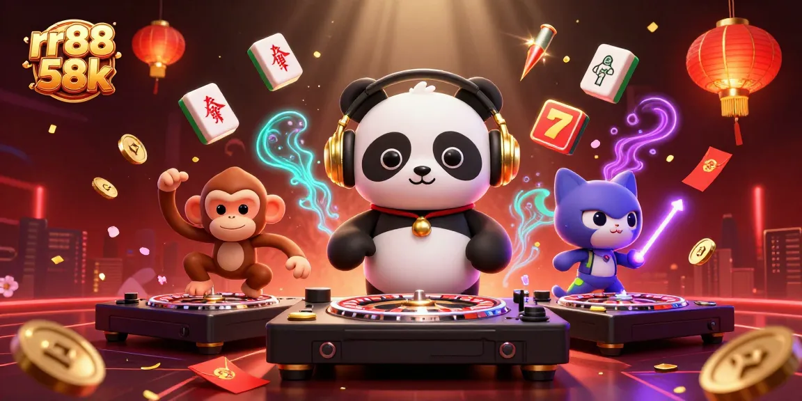 Engage in exciting gambling with rr88 58k as DJ panda rocks roulette and vibrant visuals in 3D.