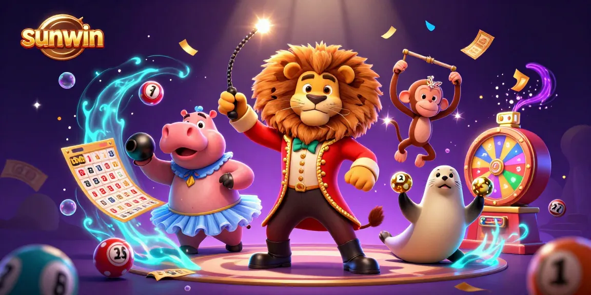 Experience the thrilling fun of sunwin casino with colorful lottery games and vibrant characters in action!