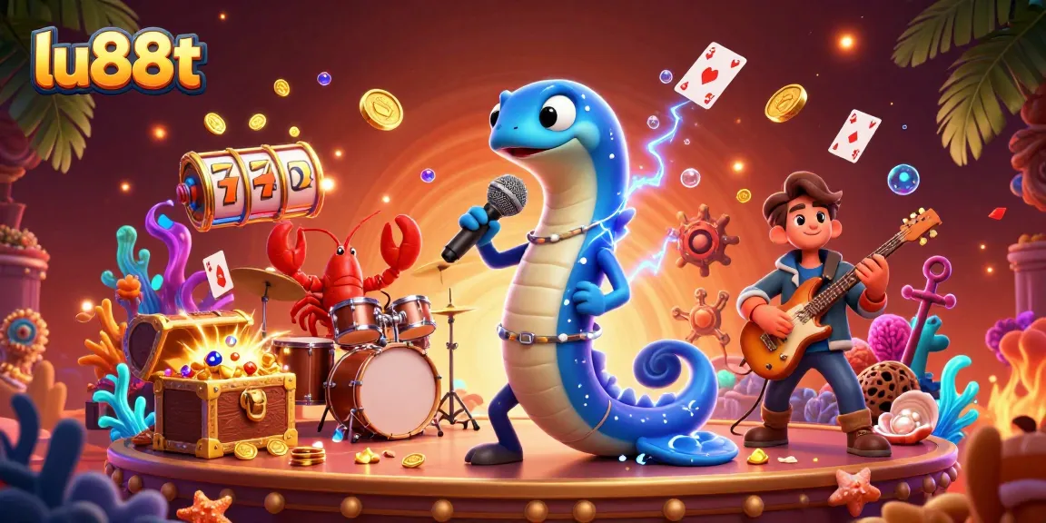 Experience the underwater excitement of lu88t with a vibrant casino DJ scene featuring electric eel and friends.
