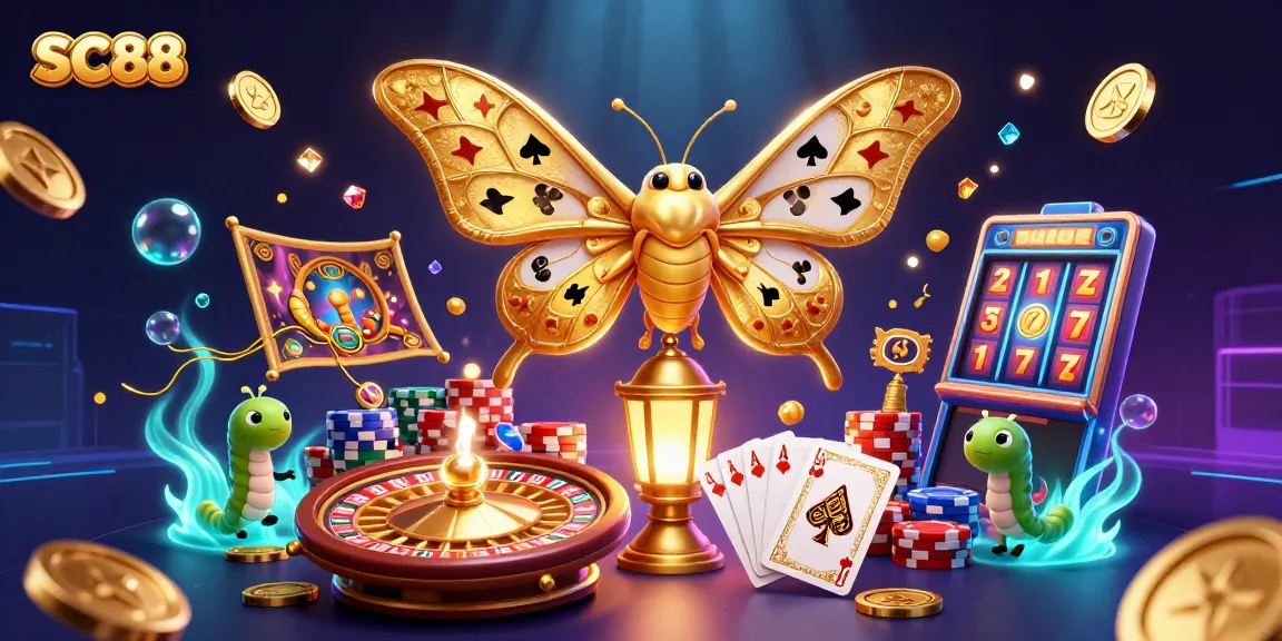 Experience the thrill of SC88 with vibrant casino scenes and jackpot excitement illustrated in rich detail.